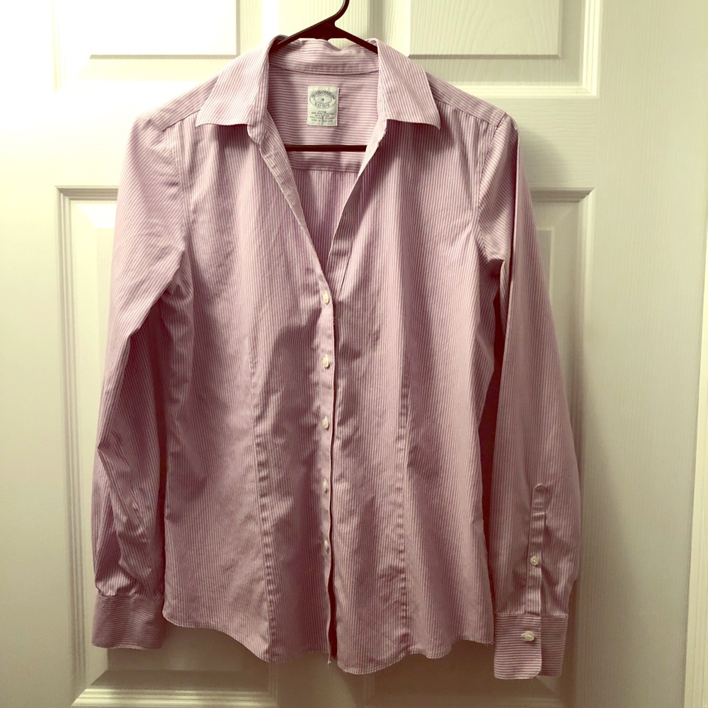 Brooks Brothers pinstripe button up long-sleeve